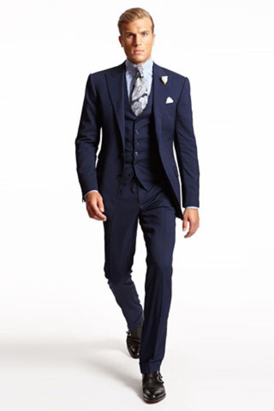 Custom Tailored Blue Suit