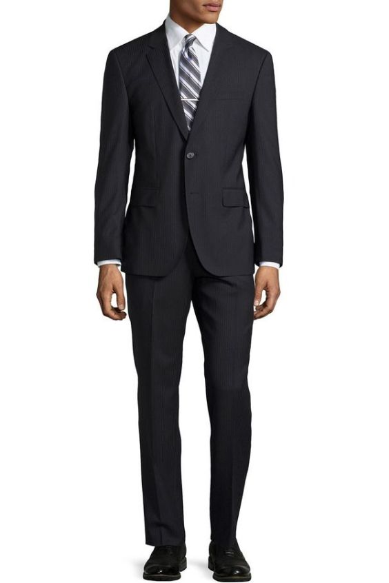 Custom Tailored Black Suit