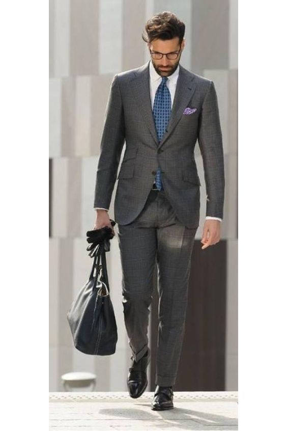 Custom Tailored Gray Suit for Men